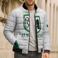 Personalized Italy Marche Bomber Puffer Jacket Inspiration Flags Style - Wonder Print Shop