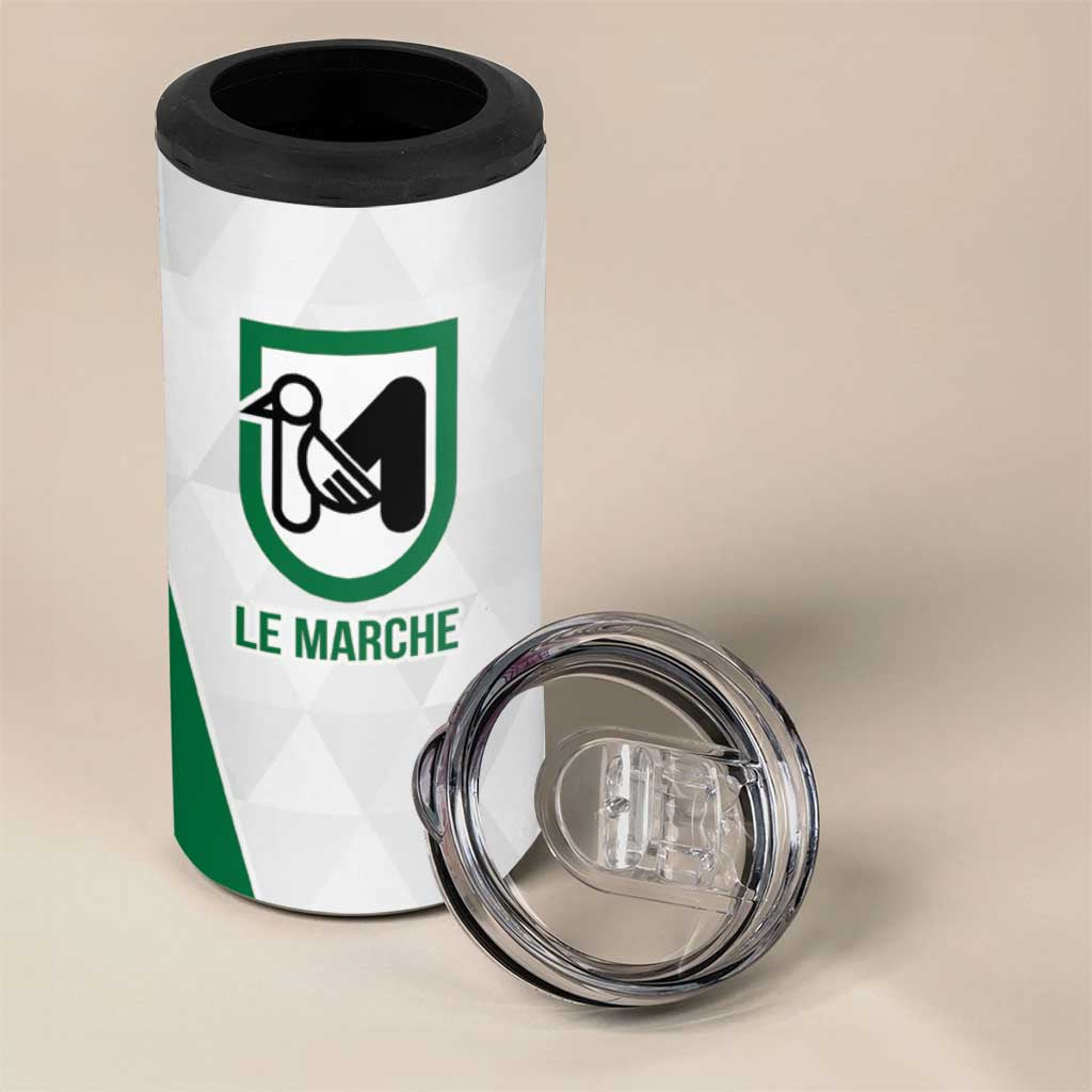 Personalized Italy Marche 4 in 1 Can Cooler Tumbler Inspiration Flags Style