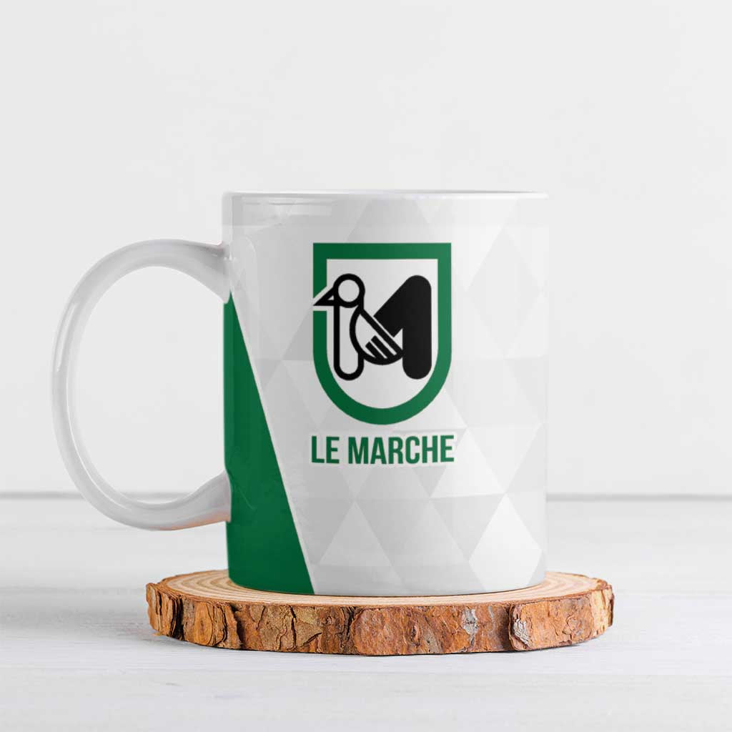 Personalized Italy Marche Ceramic Mug Inspiration Flags Style - Wonder Print Shop