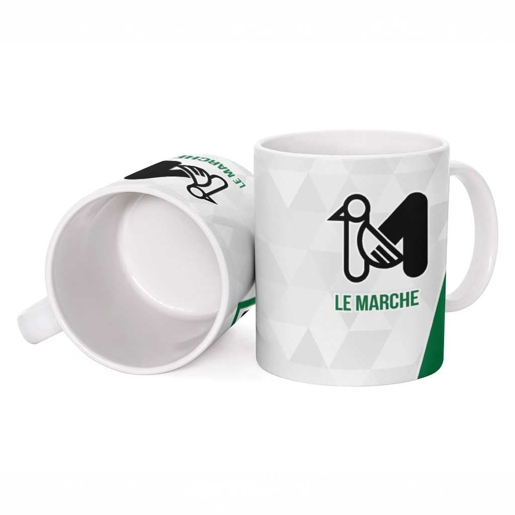 Personalized Italy Marche Ceramic Mug Inspiration Flags Style - Wonder Print Shop