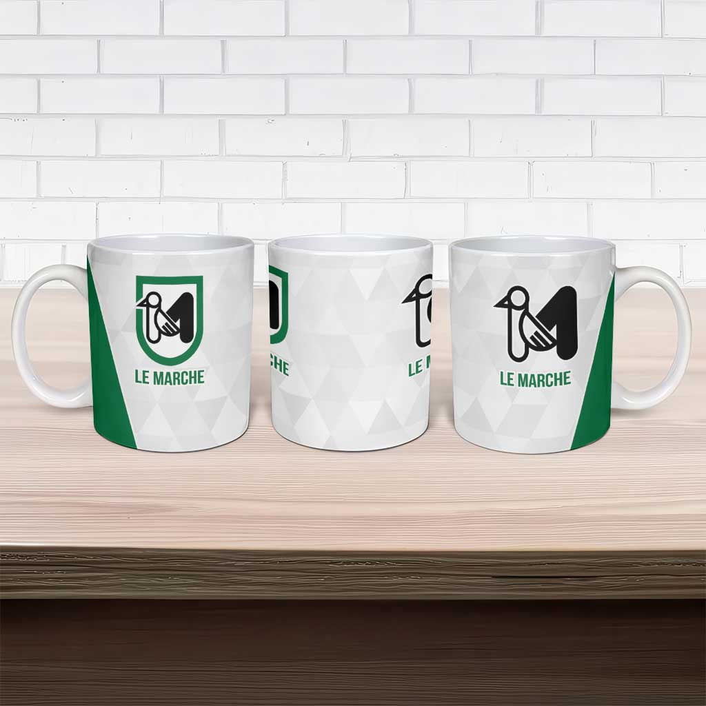 Personalized Italy Marche Ceramic Mug Inspiration Flags Style - Wonder Print Shop