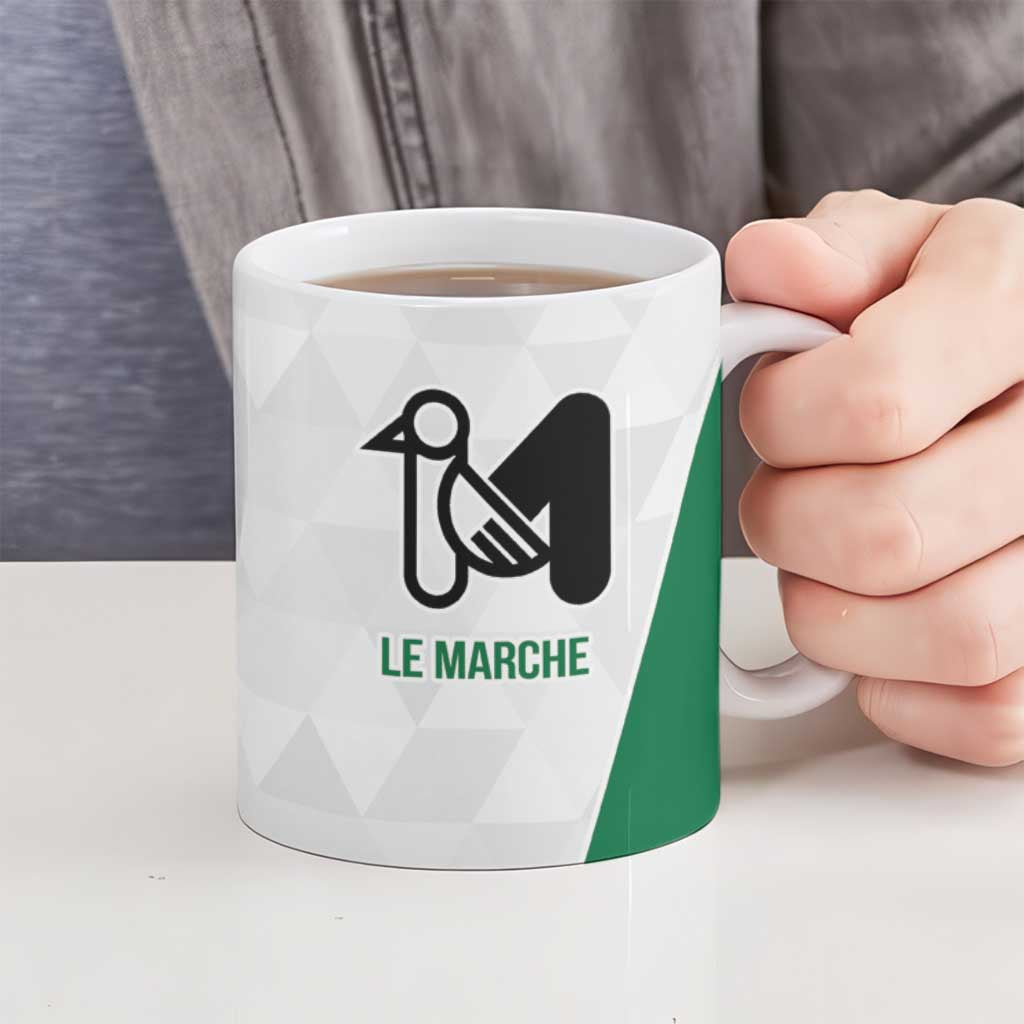 Personalized Italy Marche Ceramic Mug Inspiration Flags Style - Wonder Print Shop