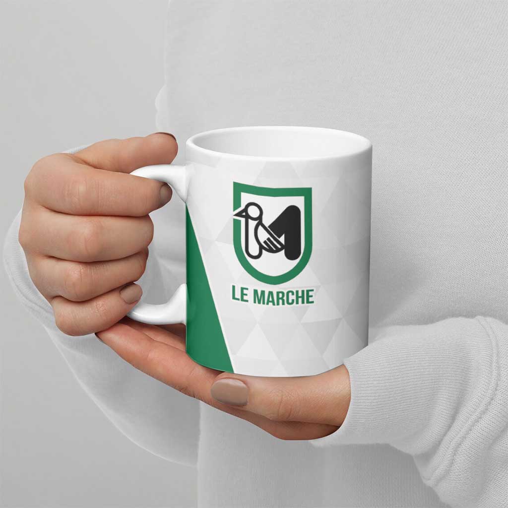 Personalized Italy Marche Ceramic Mug Inspiration Flags Style - Wonder Print Shop