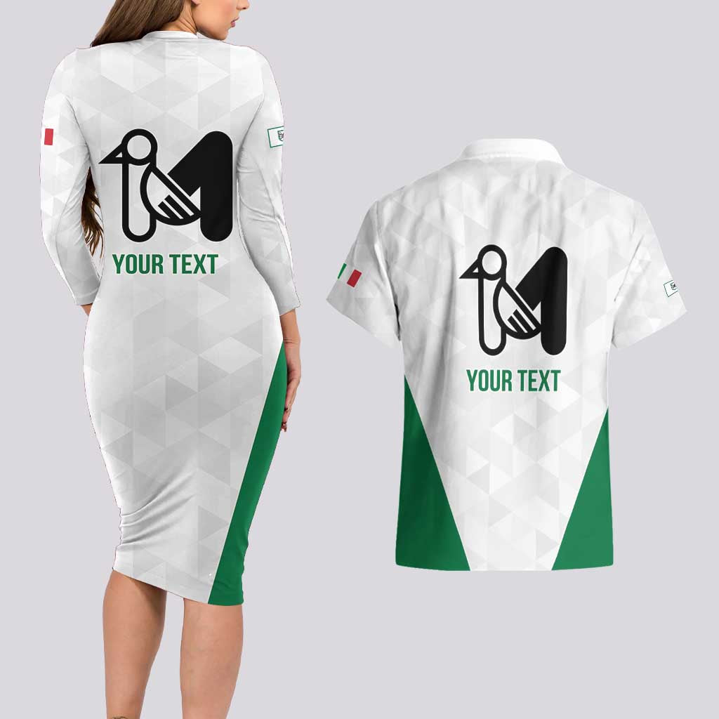 Personalized Italy Marche Couples Matching Long Sleeve Bodycon Dress and Hawaiian Shirt Inspiration Flags Style