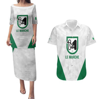 Personalized Italy Marche Couples Matching Puletasi and Hawaiian Shirt Inspiration Flags Style