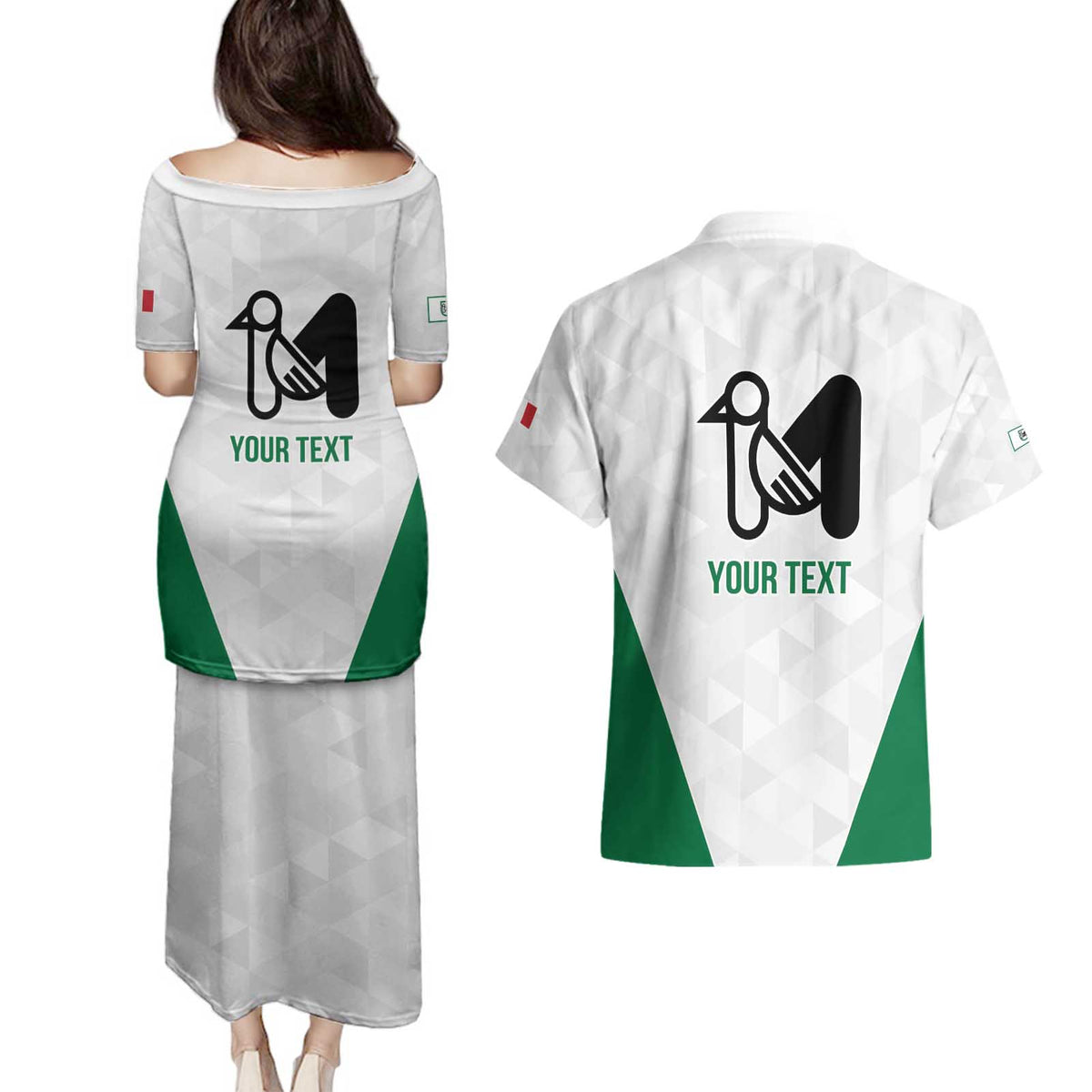 Personalized Italy Marche Couples Matching Puletasi and Hawaiian Shirt Inspiration Flags Style