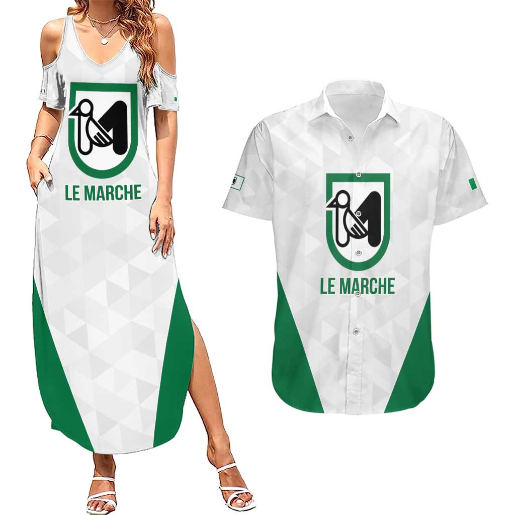 Personalized Italy Marche Couples Matching Summer Maxi Dress and Hawaiian Shirt Inspiration Flags Style