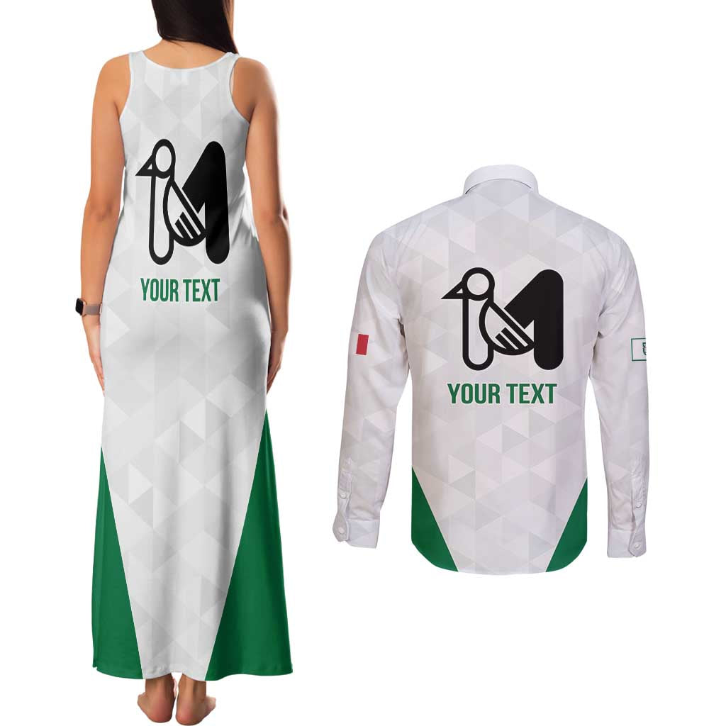 Personalized Italy Marche Couples Matching Tank Maxi Dress and Long Sleeve Button Shirt Inspiration Flags Style