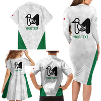 Personalized Italy Marche Family Matching Long Sleeve Bodycon Dress and Hawaiian Shirt Inspiration Flags Style