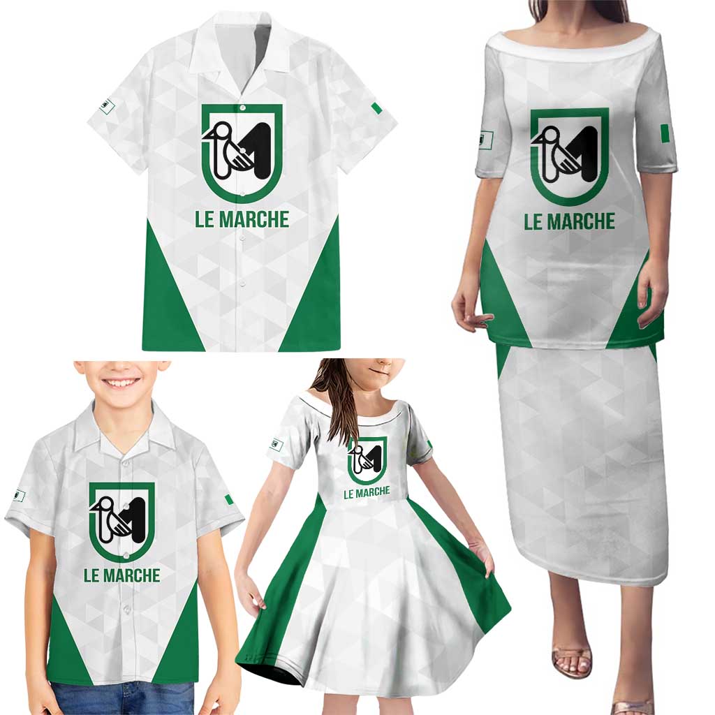 Personalized Italy Marche Family Matching Puletasi and Hawaiian Shirt Inspiration Flags Style