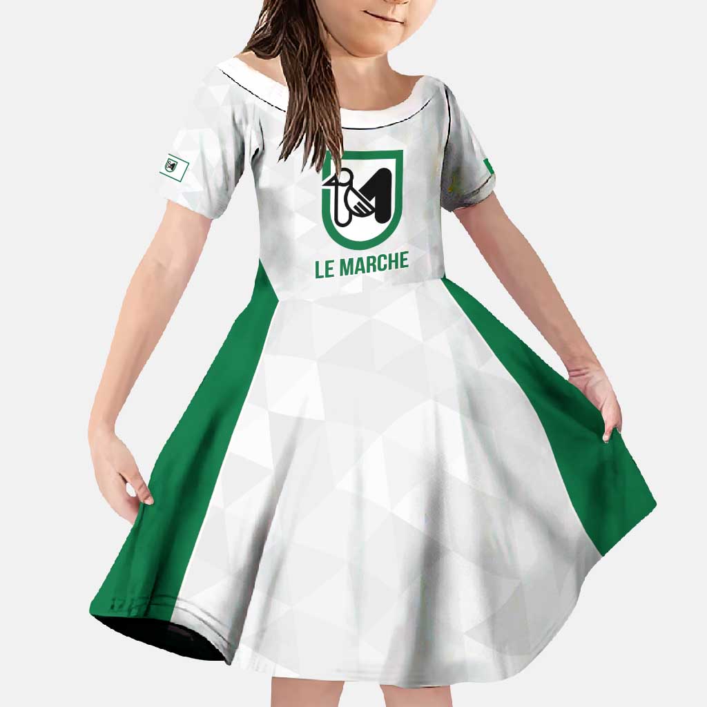 Personalized Italy Marche Family Matching Short Sleeve Bodycon Dress and Hawaiian Shirt Inspiration Flags Style