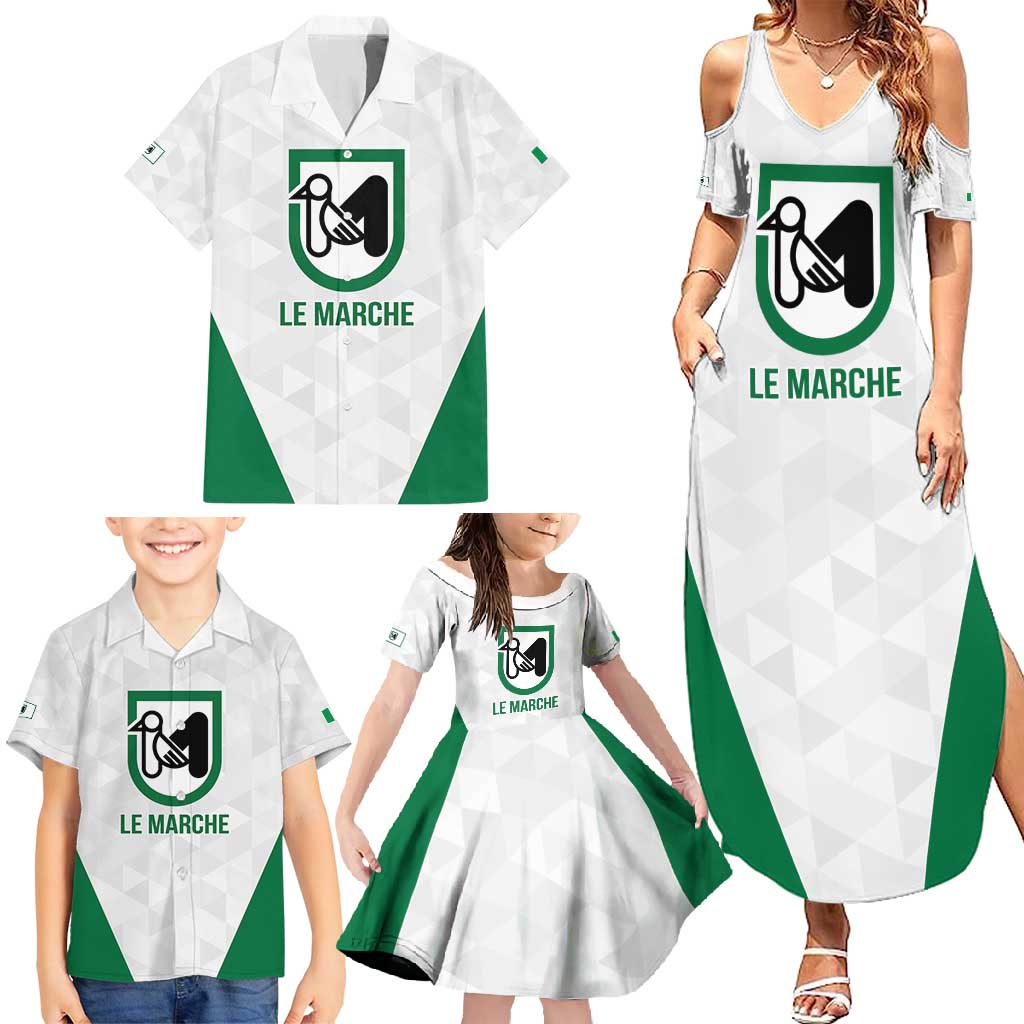 Personalized Italy Marche Family Matching Summer Maxi Dress and Hawaiian Shirt Inspiration Flags Style