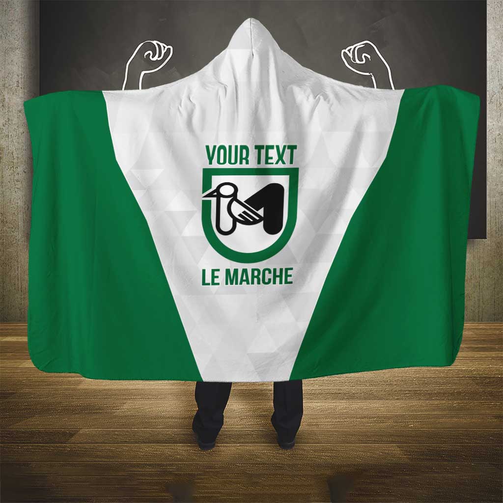 Personalized Italy Marche Hooded Blanket Inspiration Flags Style