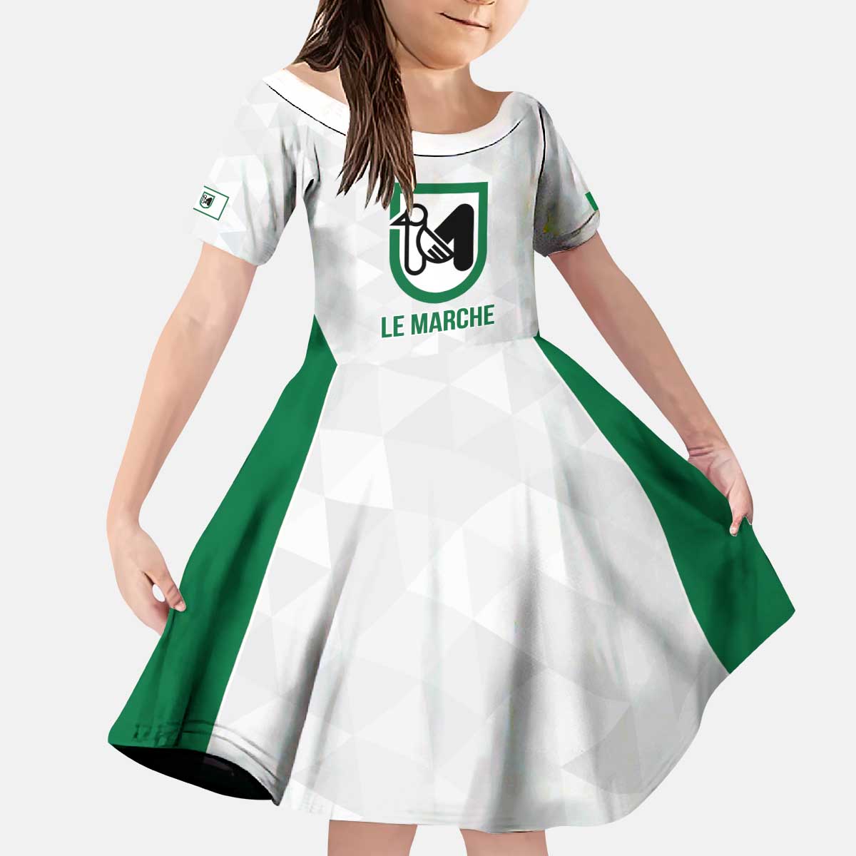 Personalized Italy Marche Kid Short Sleeve Dress Inspiration Flags Style