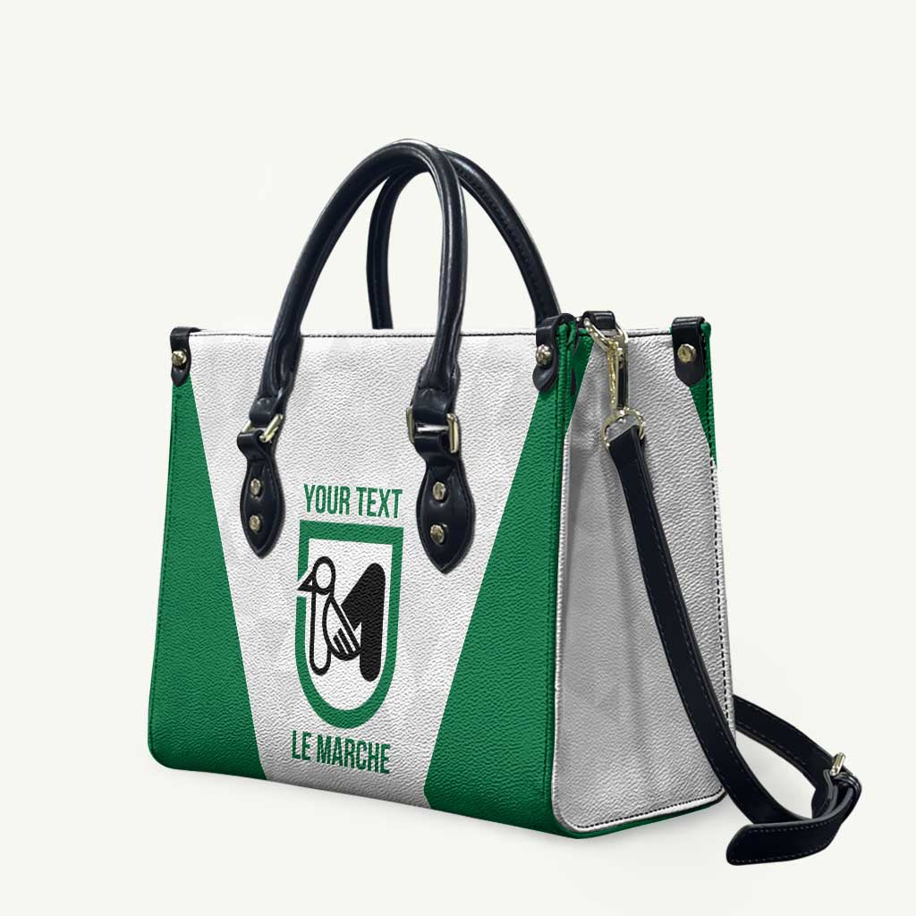 Personalized Italy Marche Leather Bag Inspiration Flags Style - Wonder Print Shop