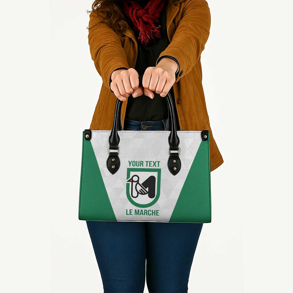 Personalized Italy Marche Leather Bag Inspiration Flags Style - Wonder Print Shop