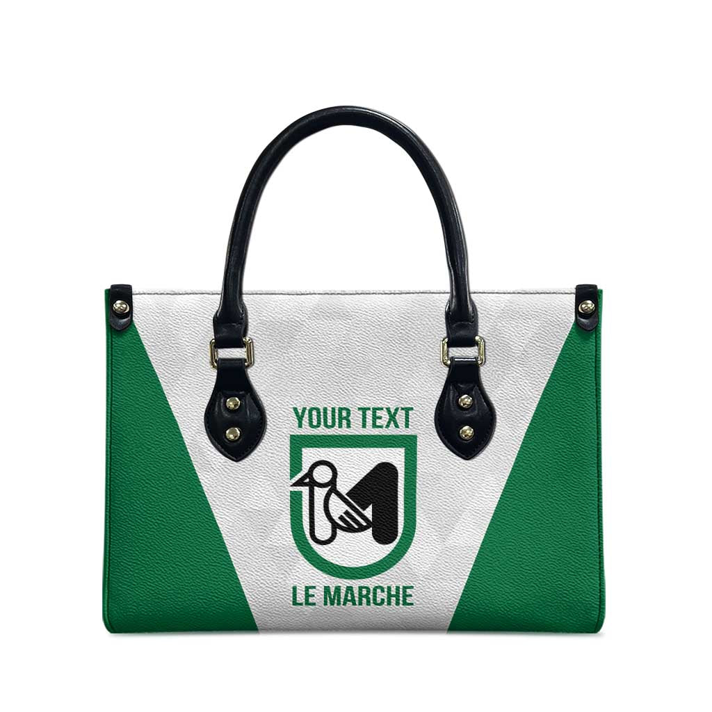 Personalized Italy Marche Leather Bag Inspiration Flags Style - Wonder Print Shop
