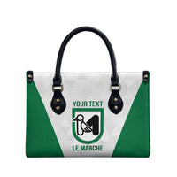 Personalized Italy Marche Leather Bag Inspiration Flags Style - Wonder Print Shop