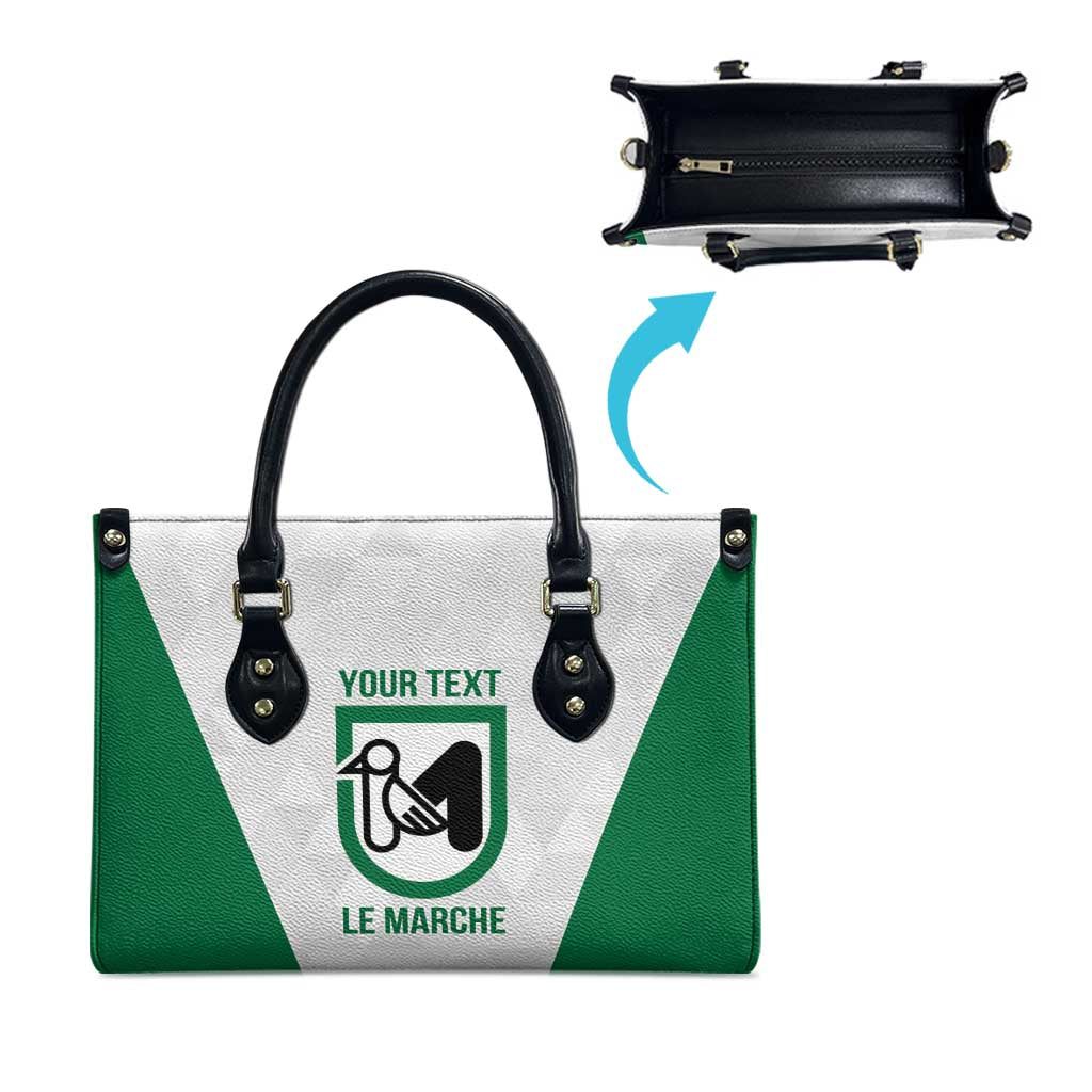 Personalized Italy Marche Leather Bag Inspiration Flags Style - Wonder Print Shop