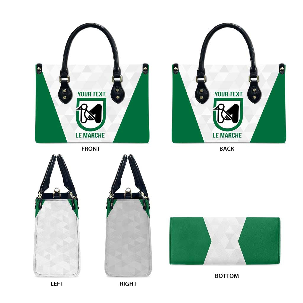 Personalized Italy Marche Leather Bag Inspiration Flags Style - Wonder Print Shop