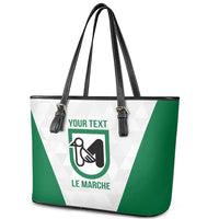 Personalized Italy Marche Leather Tote Bag Inspiration Flags Style