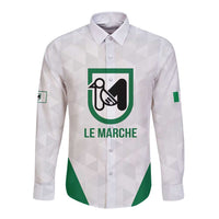 Personalized Italy Marche Long Sleeve Button Shirt Inspiration Flags Style
