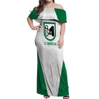 Personalized Italy Marche Off Shoulder Maxi Dress Inspiration Flags Style