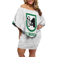 Personalized Italy Marche Off Shoulder Short Dress Inspiration Flags Style