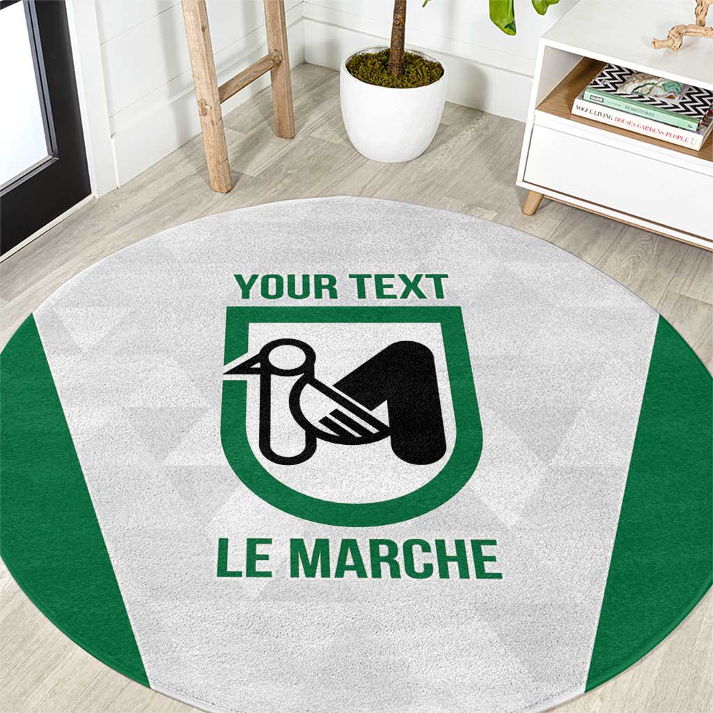 Personalized Italy Marche Round Carpet Inspiration Flags Style