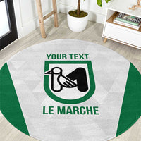 Personalized Italy Marche Round Carpet Inspiration Flags Style