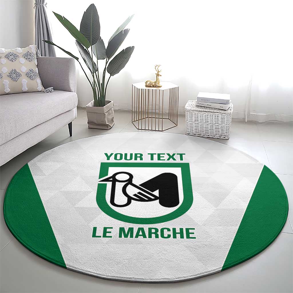 Personalized Italy Marche Round Carpet Inspiration Flags Style
