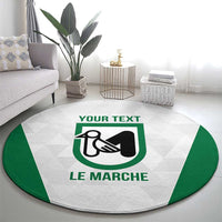 Personalized Italy Marche Round Carpet Inspiration Flags Style