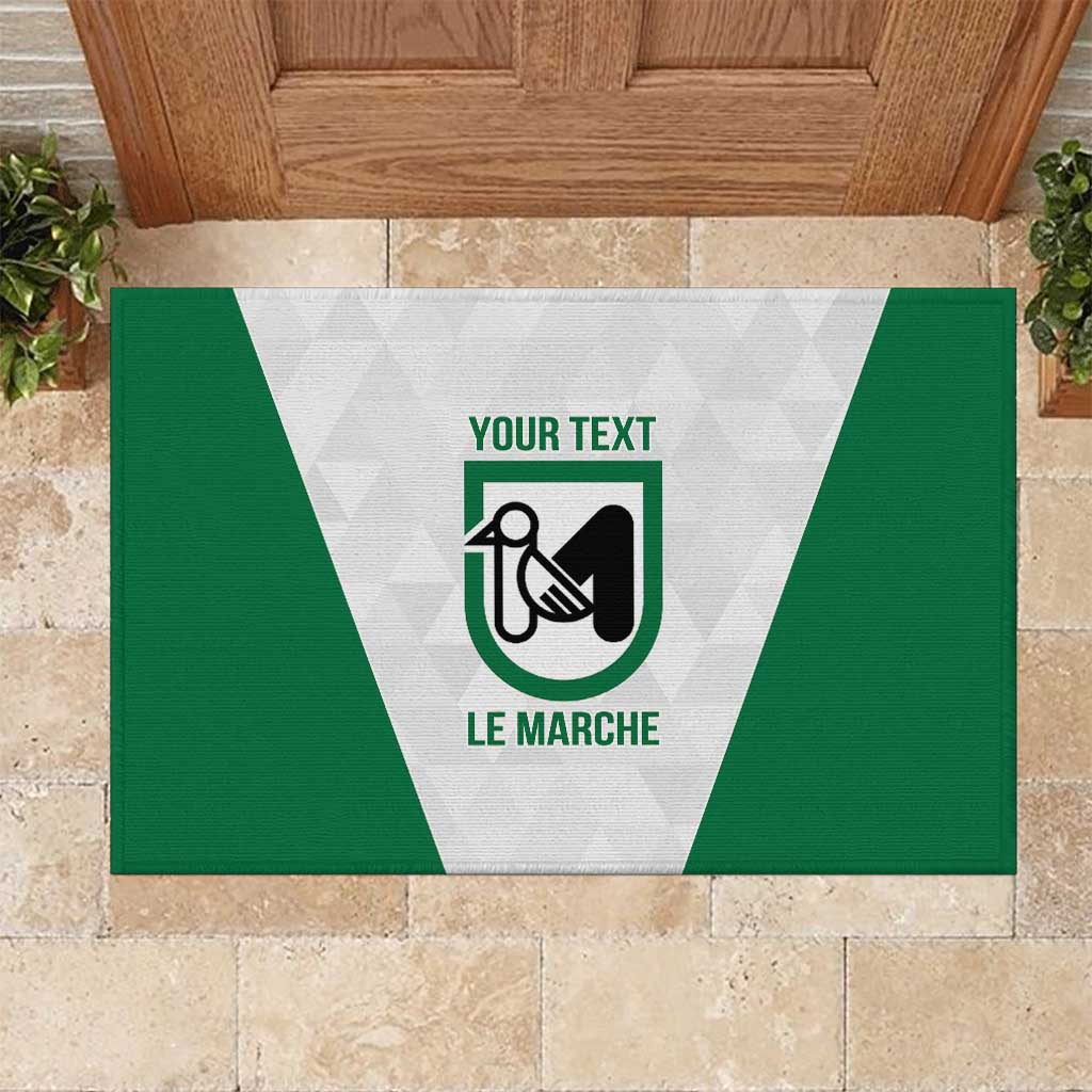 Personalized Italy Marche Rubber Doormat Inspiration Flags Style