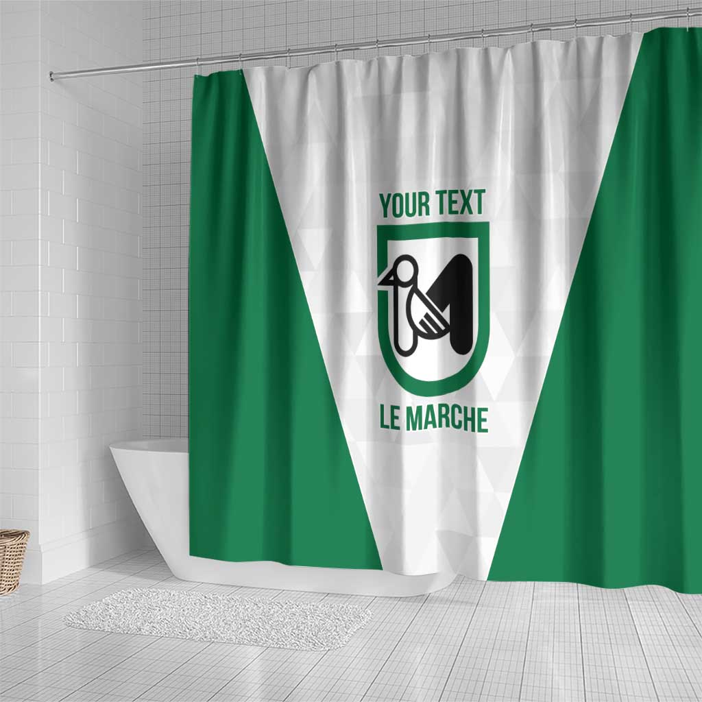 Personalized Italy Marche Shower Curtain Inspiration Flags Style