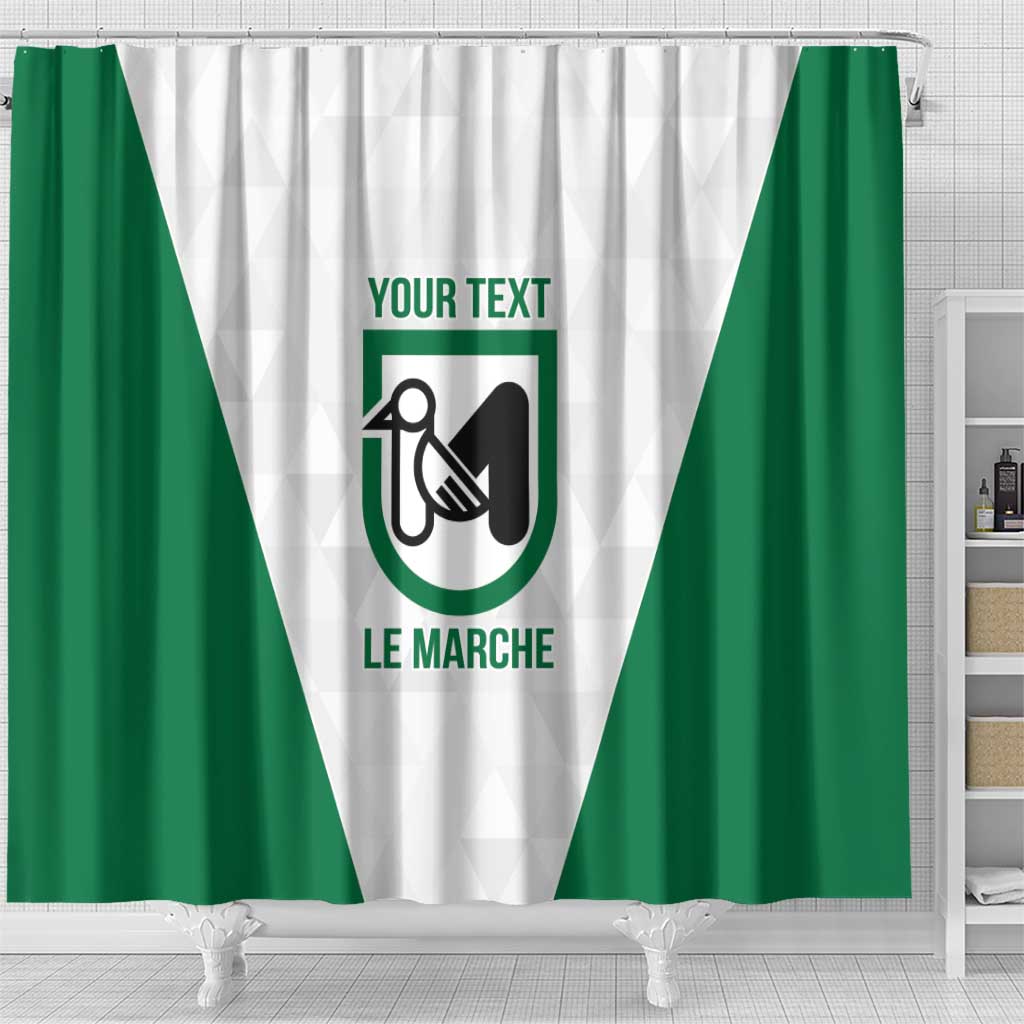Personalized Italy Marche Shower Curtain Inspiration Flags Style