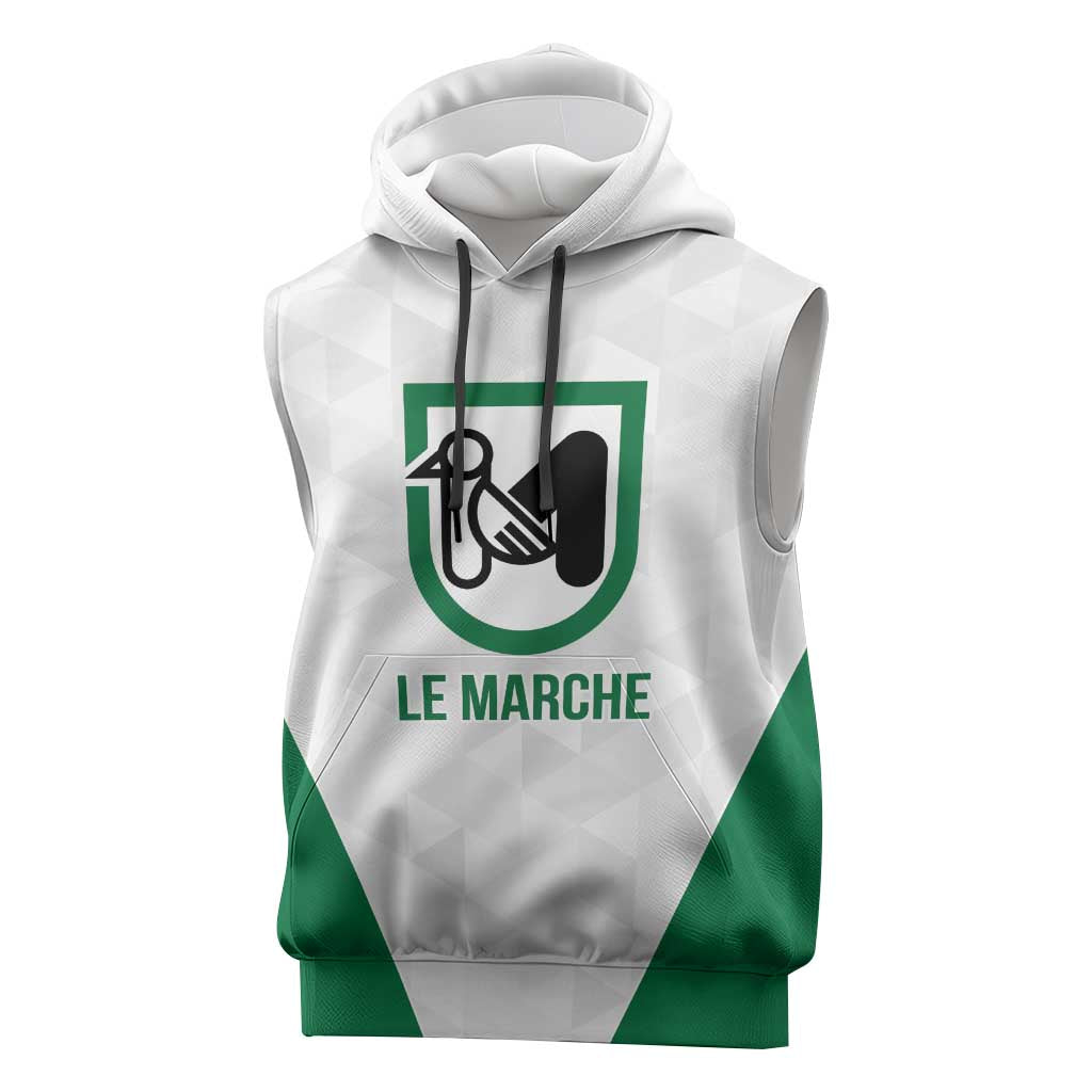 Personalized Italy Marche Sleeveless Hoodie Inspiration Flags Style - Wonder Print Shop