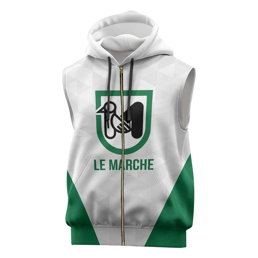 Personalized Italy Marche Sleeveless Zip Hoodie Inspiration Flags Style - Wonder Print Shop