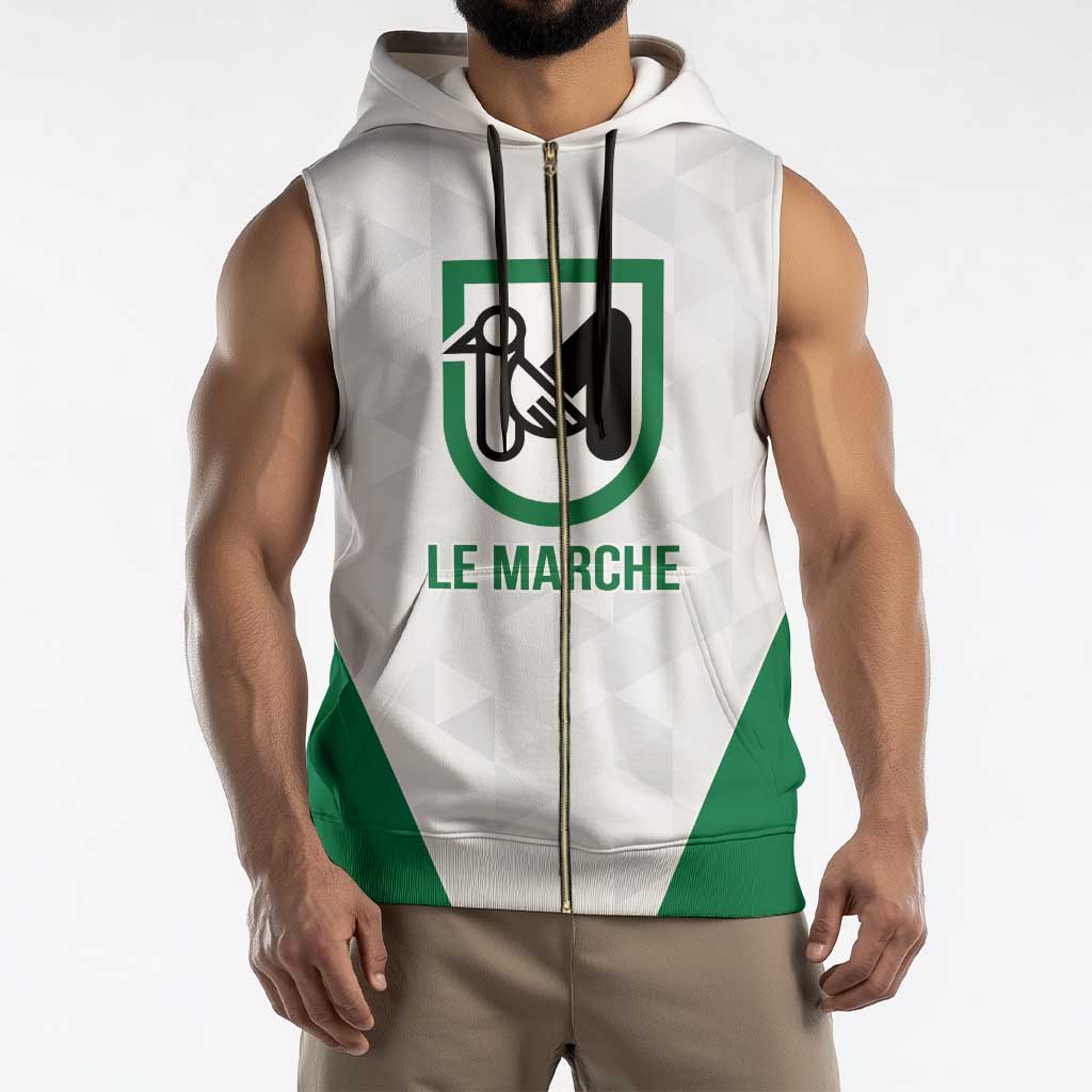 Personalized Italy Marche Sleeveless Zip Hoodie Inspiration Flags Style - Wonder Print Shop