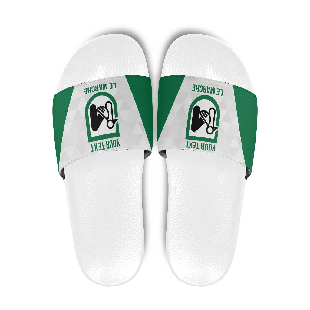 Personalized Italy Marche Slide Sandals Inspiration Flags Style - Wonder Print Shop