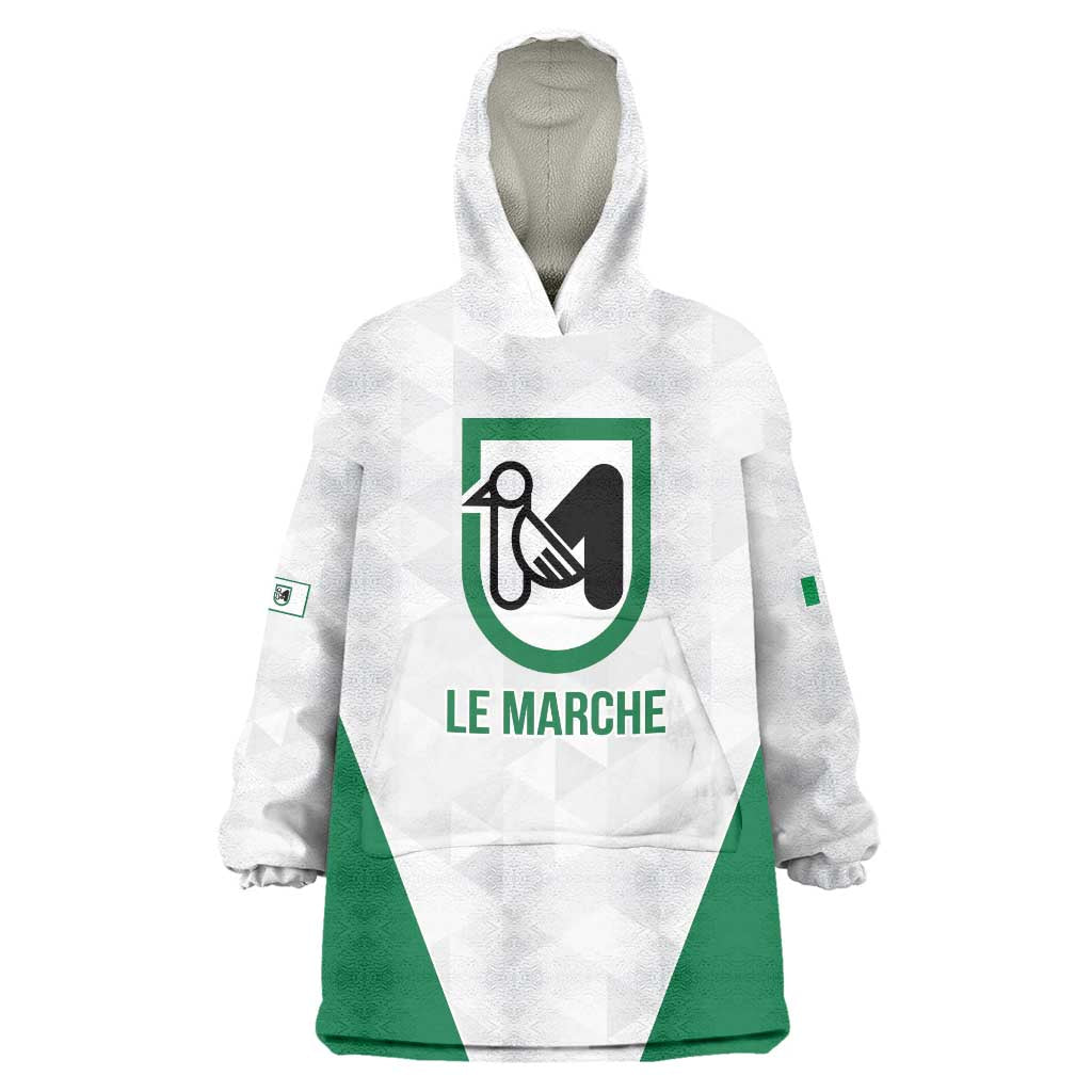 Personalized Italy Marche Wearable Blanket Hoodie Inspiration Flags Style