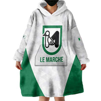 Personalized Italy Marche Wearable Blanket Hoodie Inspiration Flags Style