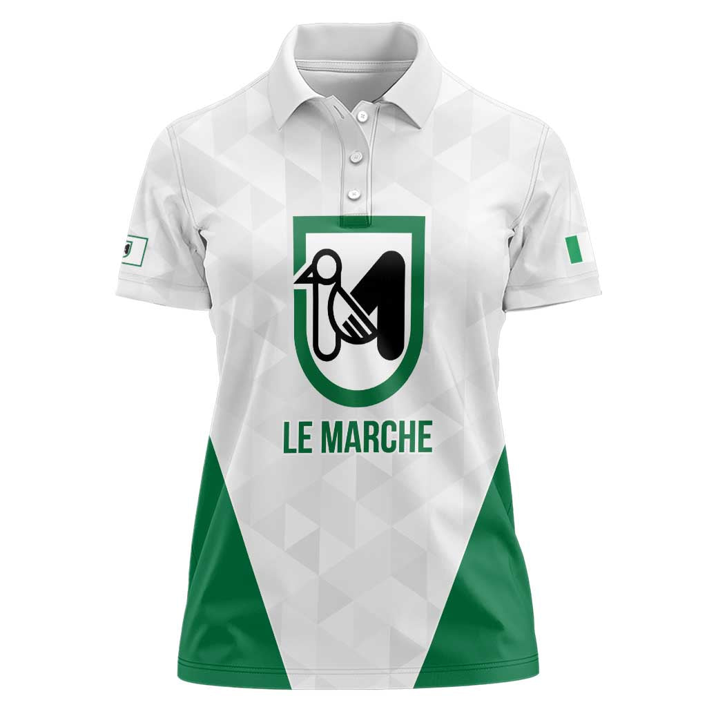 Personalized Italy Marche Women Polo Shirt Inspiration Flags Style