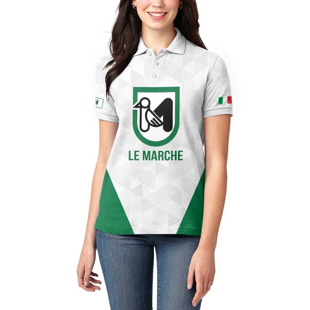 Personalized Italy Marche Women Polo Shirt Inspiration Flags Style