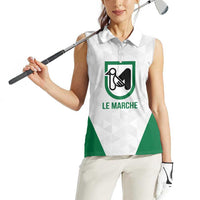 Personalized Italy Marche Women Sleeveless Polo Shirt Inspiration Flags Style