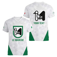 Personalized Italy Marche Women V-Neck T-Shirt Inspiration Flags Style