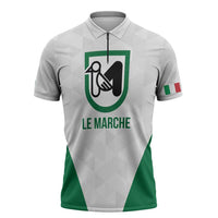 Personalized Italy Marche Zipper Polo Shirt Inspiration Flags Style - Wonder Print Shop