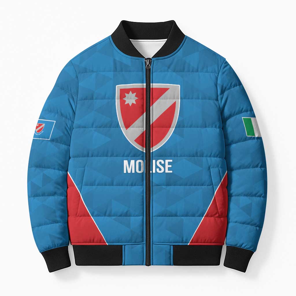 Personalized Italy Molise Bomber Puffer Jacket Inspiration Flags Style - Wonder Print Shop