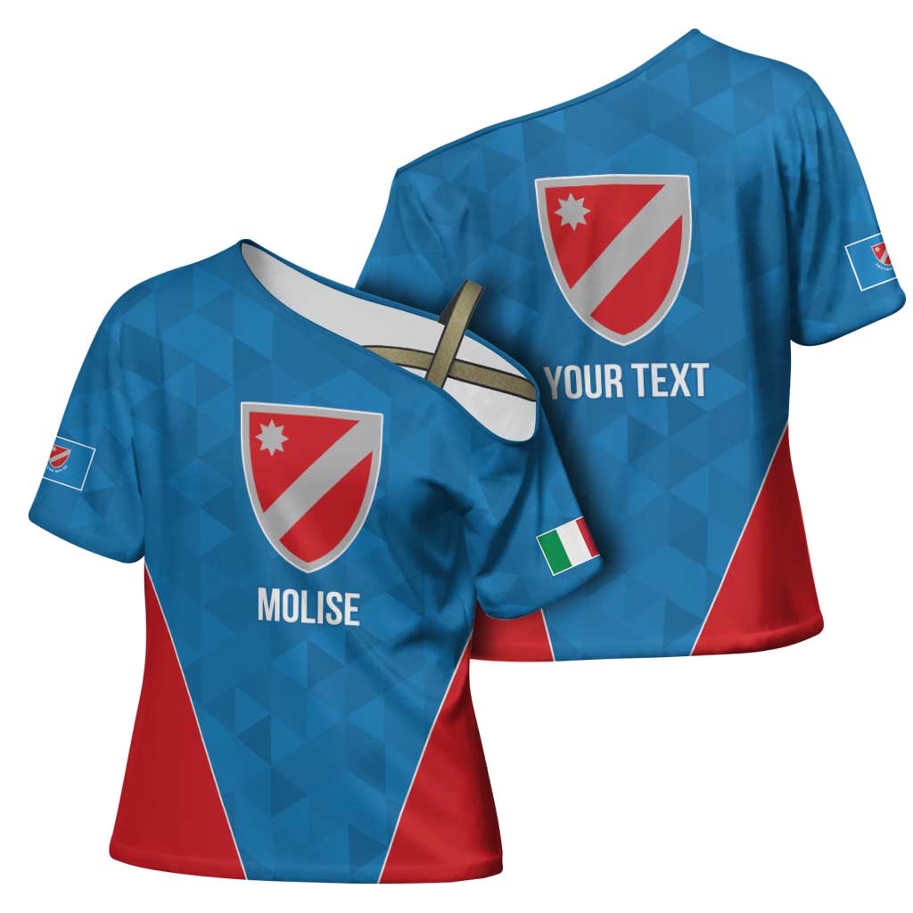 Personalized Italy Molise Cross Shoulder Shirt Inspiration Flags Style - Wonder Print Shop