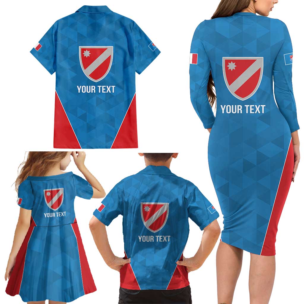 Personalized Italy Molise Family Matching Long Sleeve Bodycon Dress and Hawaiian Shirt Inspiration Flags Style