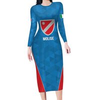 Personalized Italy Molise Family Matching Long Sleeve Bodycon Dress and Hawaiian Shirt Inspiration Flags Style